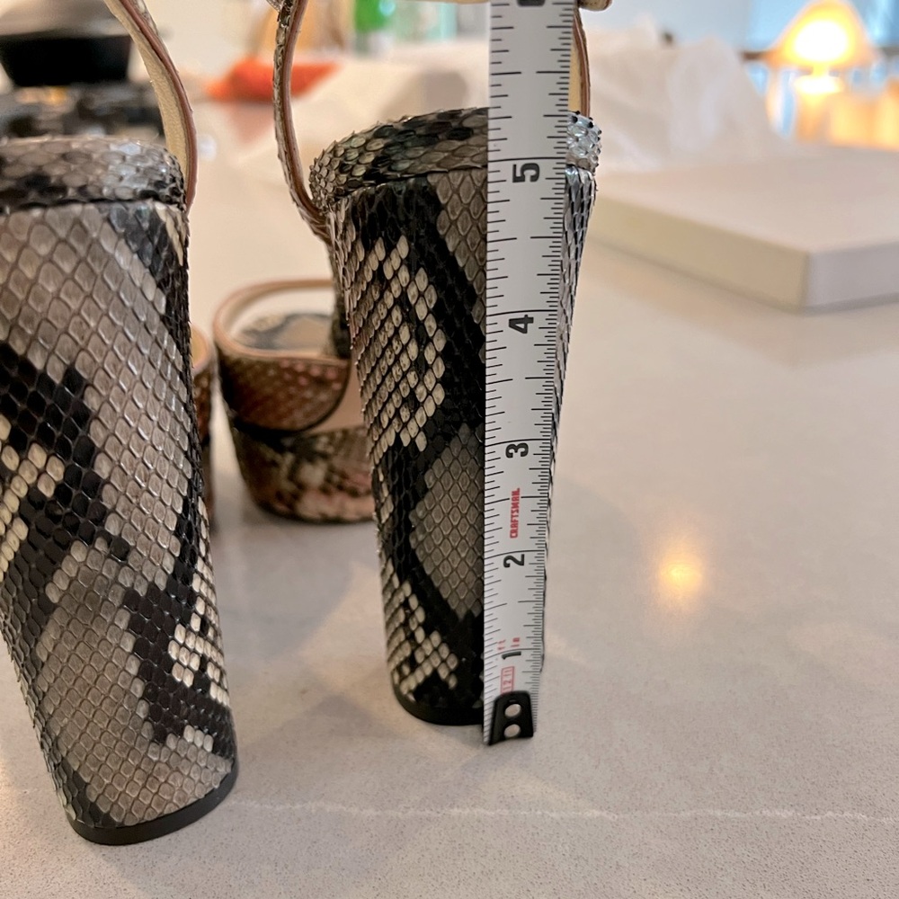 Jimmy Choo Peachy 125 / 38 Rosewood Mix Python Shoe - Picture 6 of 13